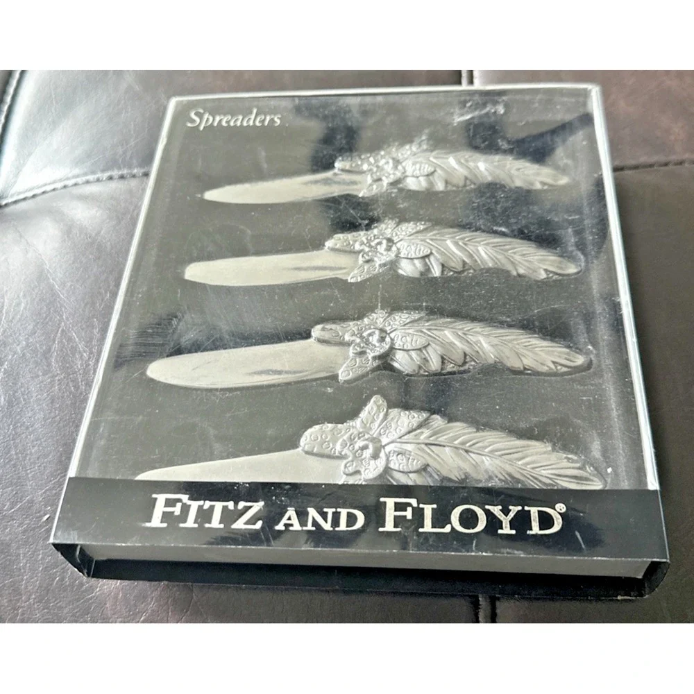 Fitz and Floyd Rain‎ Forest Serengeti Spreaders Metal Serveware Tropical Party
